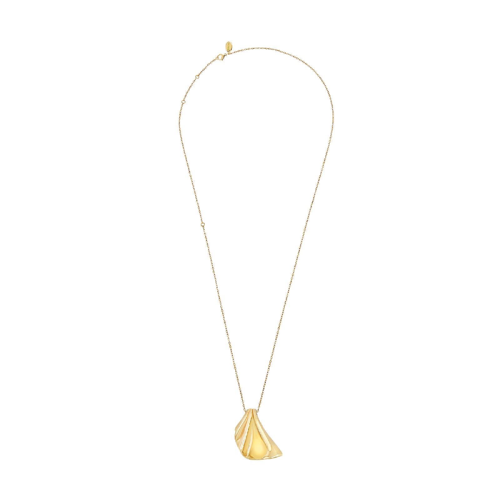 Collana donna Breil Plissè in acciaio dorato con ciondolo plissettato TJ3548