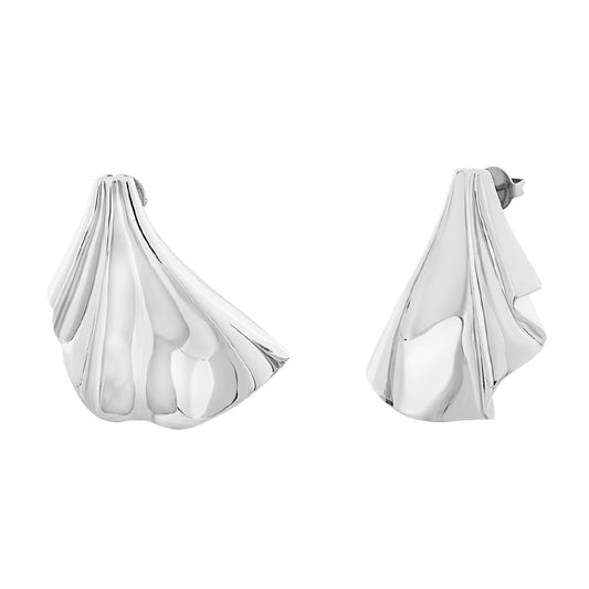 Orecchini donna Breil Plissè in acciaio a ventaglio con piccole pieghe TJ3551-1