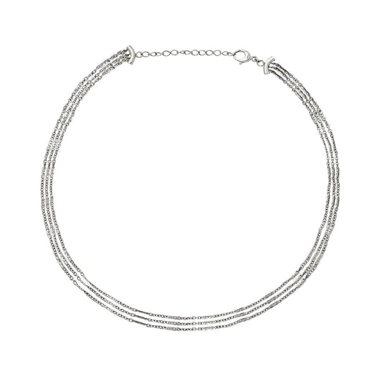 Collana donna Breil B Wired in acciaio con 3 catenine TJ3555-1