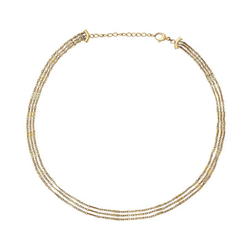 Collana donna Breil B Wired in acciaio dorato con 3 catenine TJ3556-1