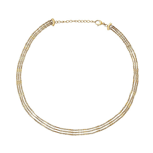 Collana donna Breil B Wired in acciaio dorato con 3 catenine TJ3556-1