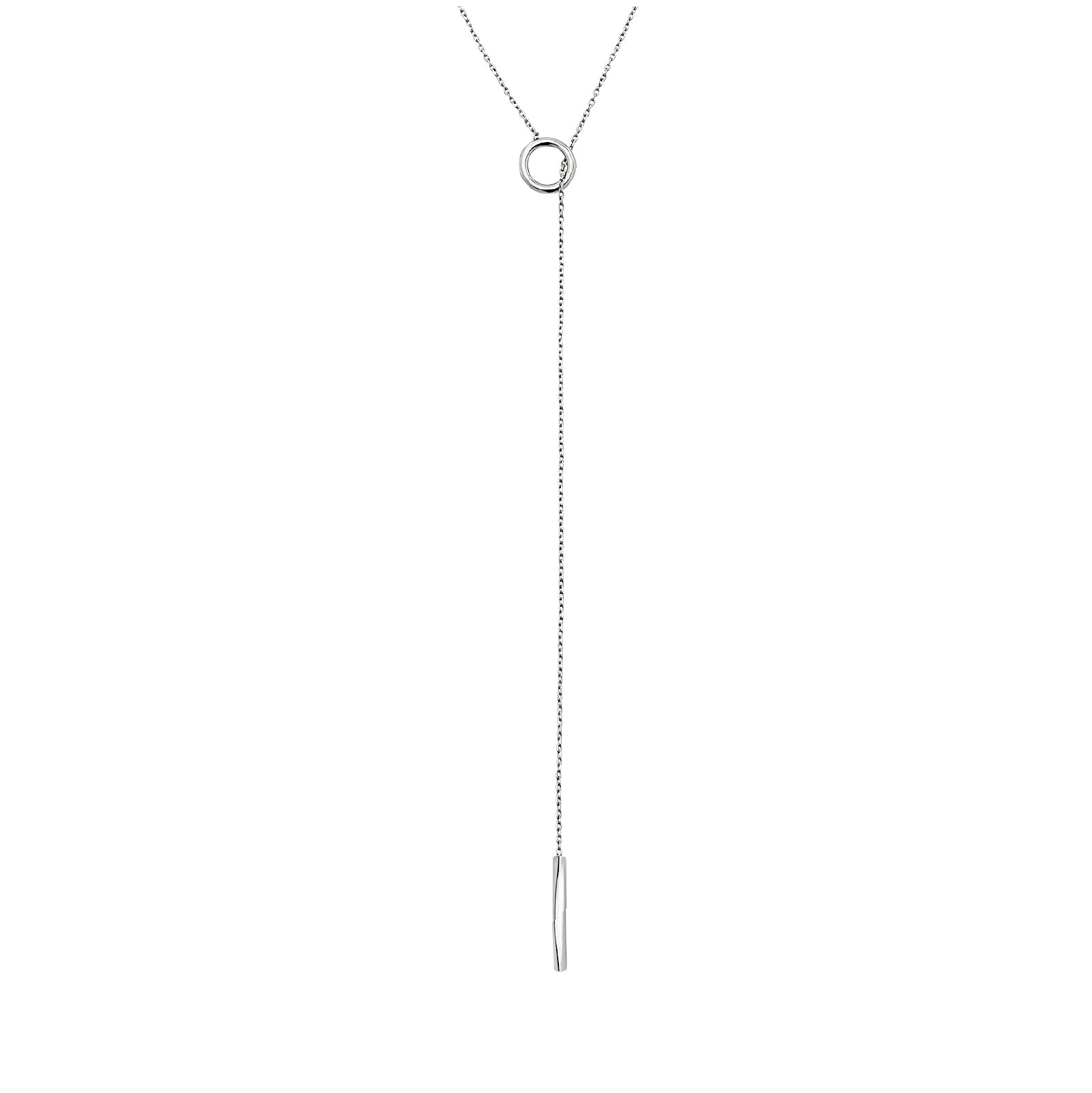 Collana donna Breil Flow in acciaio con catena sottile ed elemento geometrico TJ3572