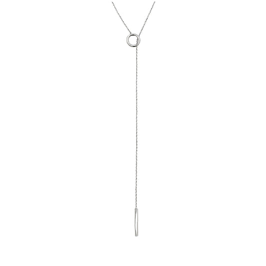 Collana donna Breil Flow in acciaio con catena sottile ed elemento geometrico TJ3572