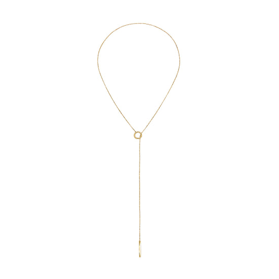 Collana donna Breil Flow in acciaio dorato con catena sottile ed elemento geometrico TJ3573
