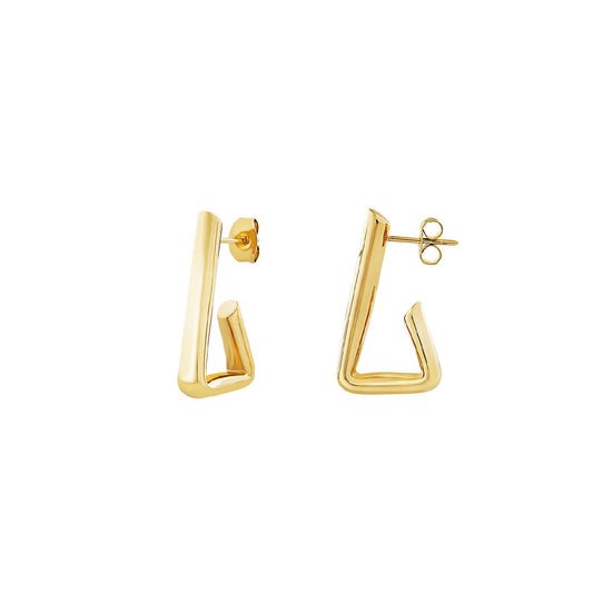 Orecchini pendenti donna Breil Flow in acciaio dorato dal design geometrico TJ3577-1