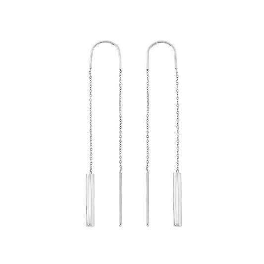 Orecchini pendenti donna Breil Flow in acciaio con cilindro TJ3578-1