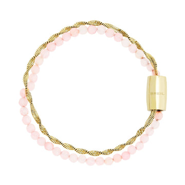 Bracciale donna Breil Magnetica System acciaio dorato e agata rosa TJ3584-1