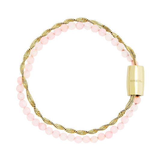 Bracciale donna Breil Magnetica System acciaio dorato e agata rosa TJ3584-1