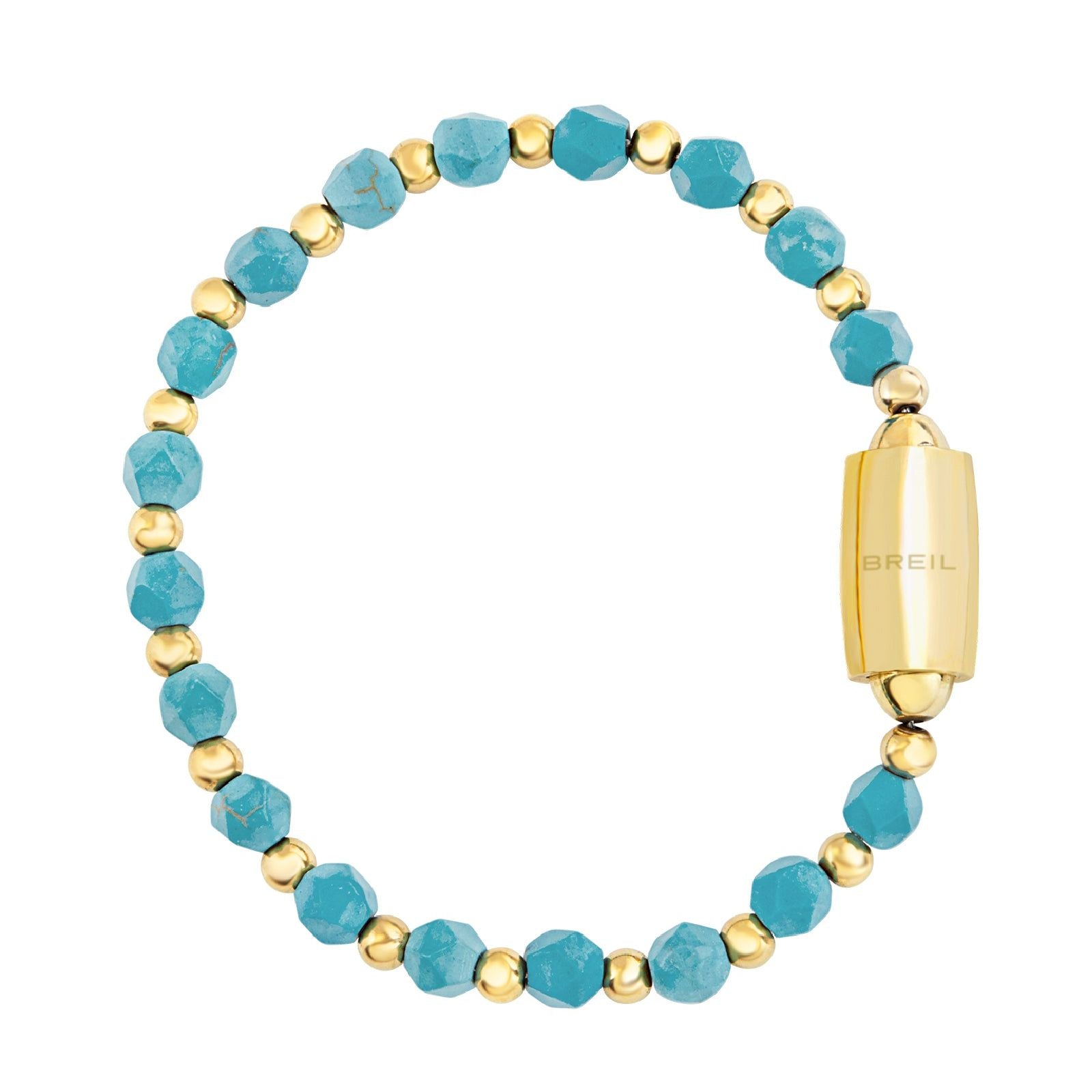 Bracciale donna Breil Magnetica Sea & Sky in acciaio dorato con turchese TJ3586-1