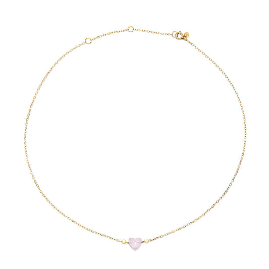 Collana donna Breil Candy in acciaio dorato con ametista a cuore rosa TJ3599-1