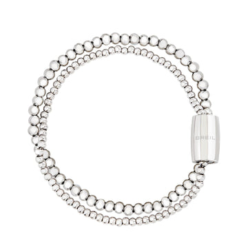 Bracciale donna Breil Magnetica System in acciaio due fili di micro sfere TJ3604-1