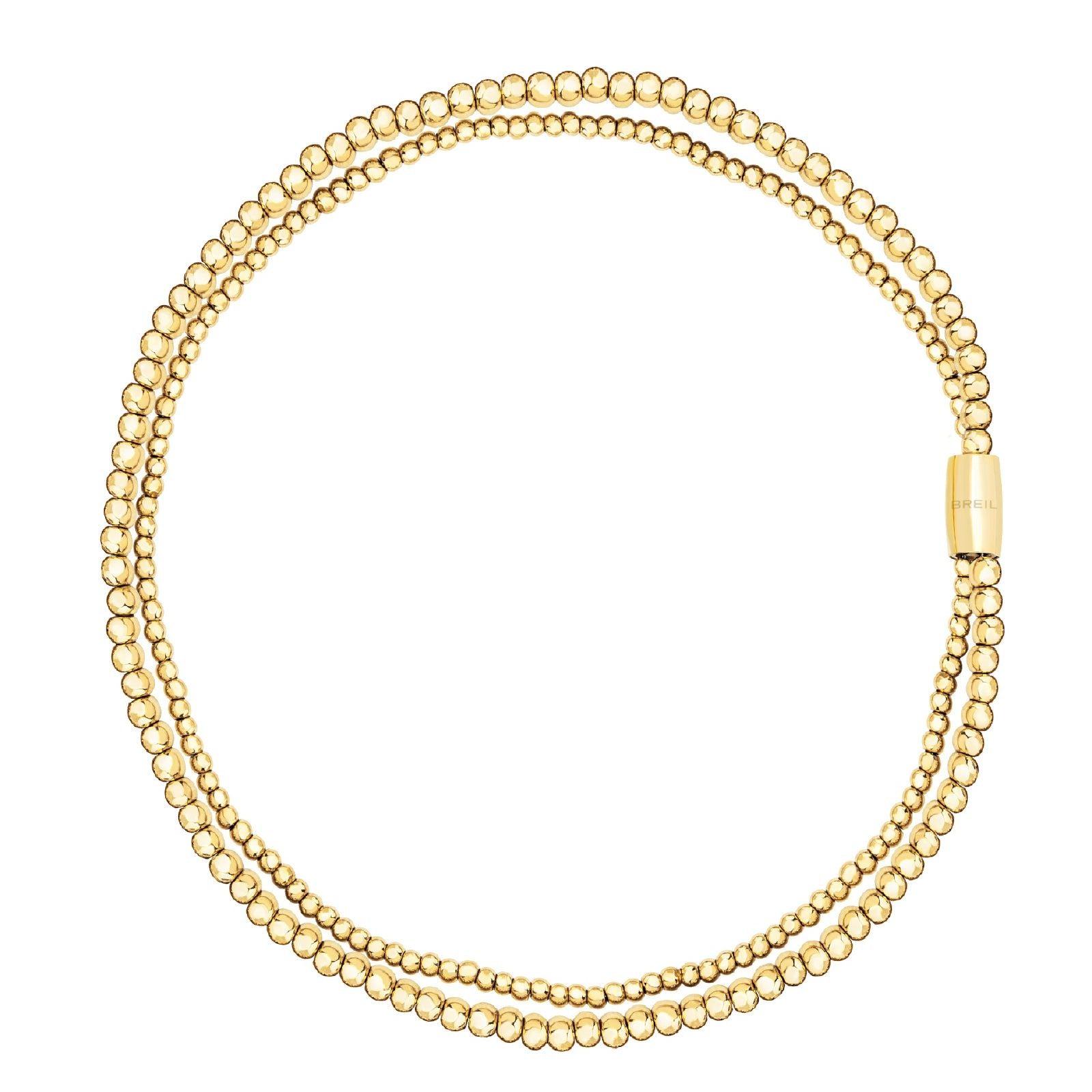 Collana donna Breil Magnetica System acciaio dorato due fili di micro sfere TJ3606-1