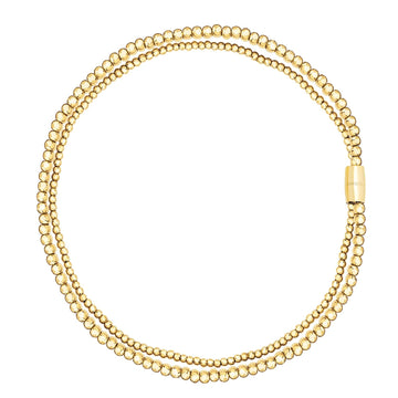 Collana donna Breil Magnetica System acciaio dorato due fili di micro sfere TJ3606-1
