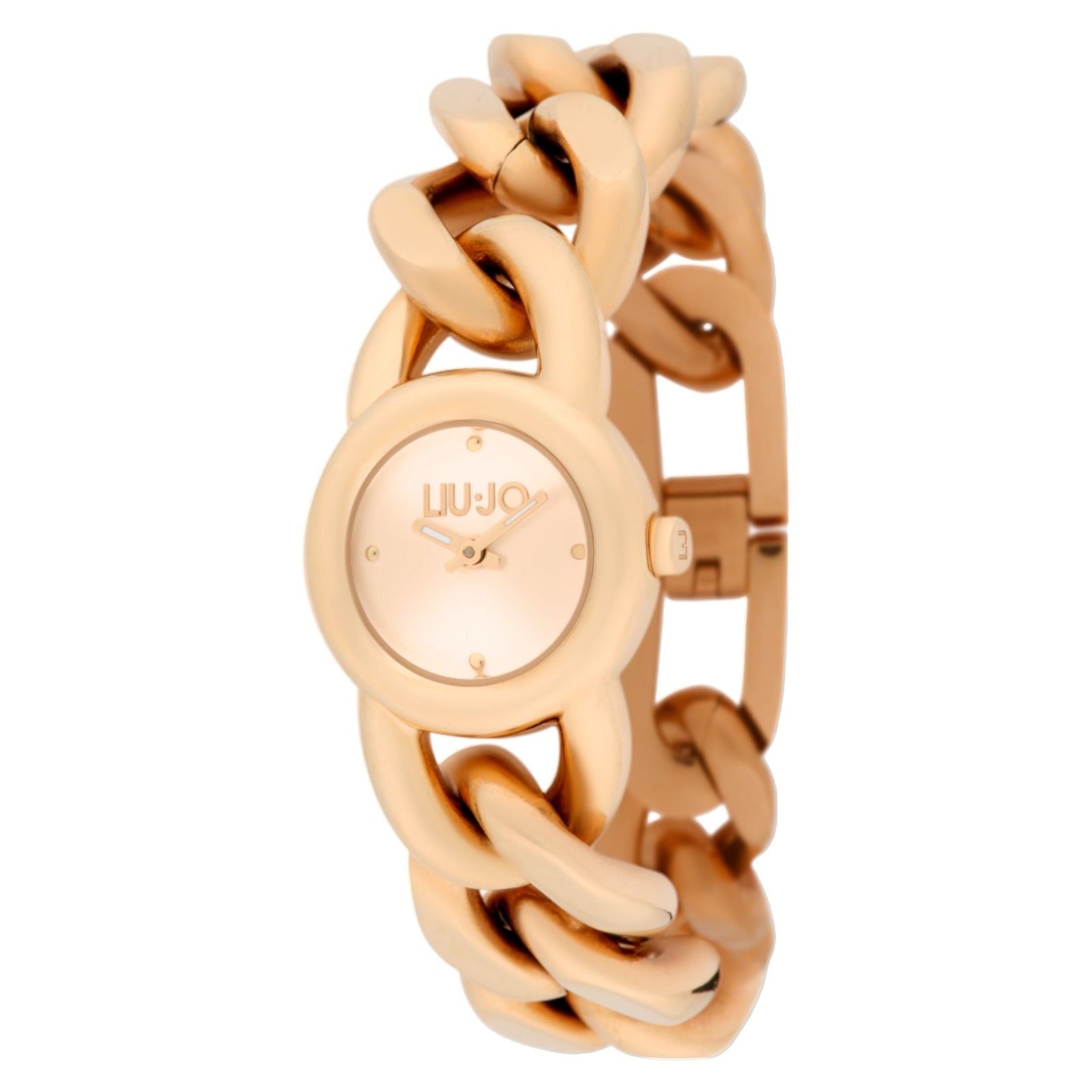 Orologio donna solo tempo cassa 25mm Liu Jo New Glam acciaio rosé, maglie spesse TLJ2264-1