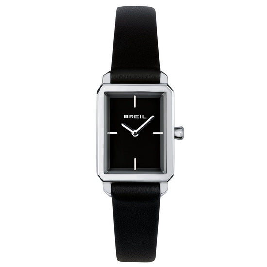 Orologio donna Breil Carré cinturino pelle nera cassa acciaio 20x24mm TW2025-1