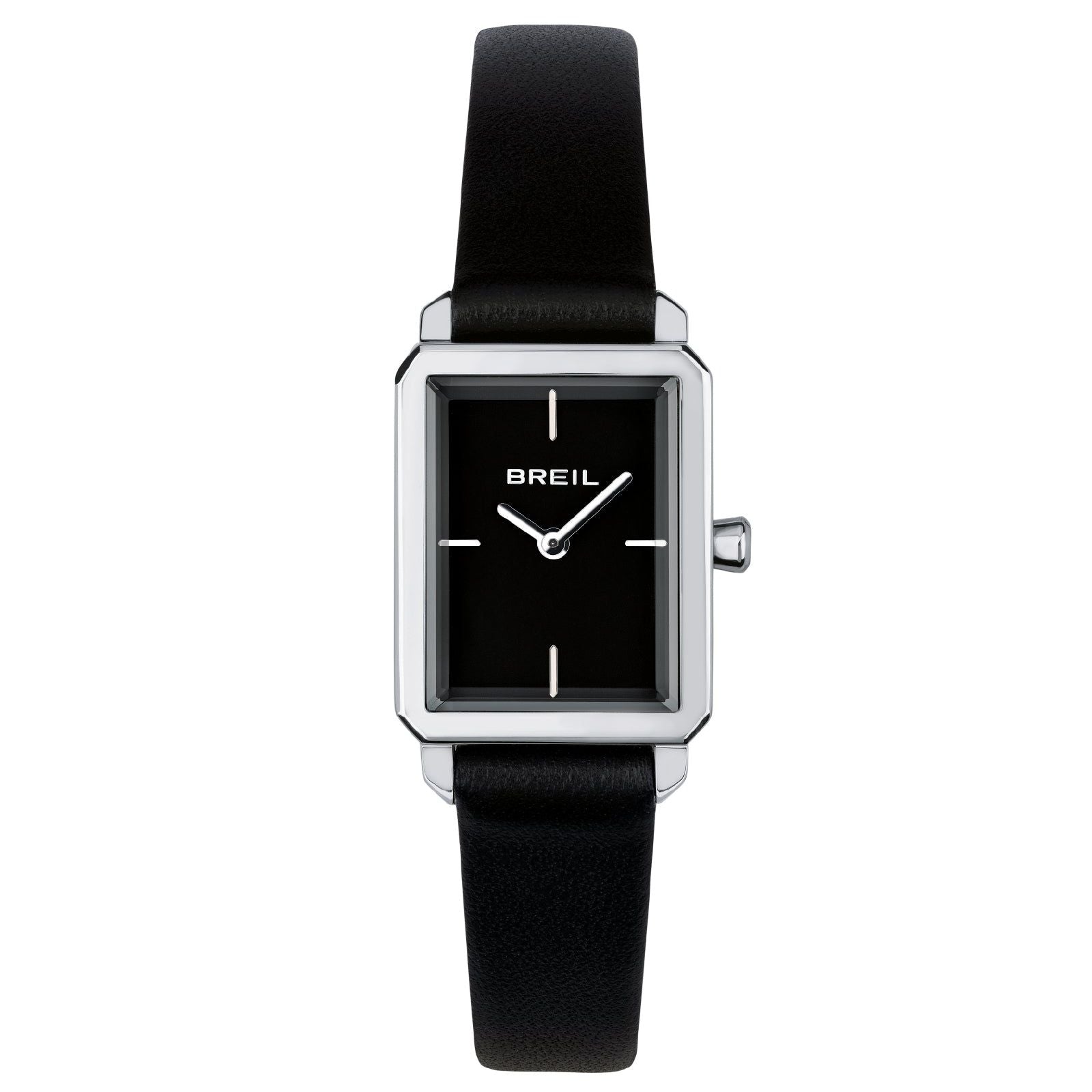 Orologio donna Breil Carré cinturino pelle nera cassa acciaio 20x24mm TW2025-1