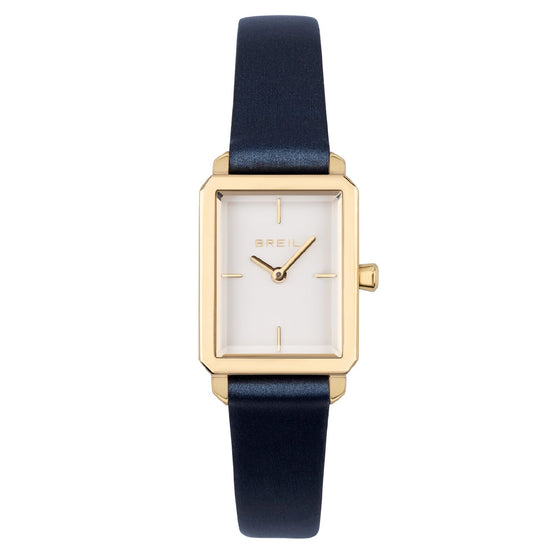 Orologio donna Breil Carré cinturino pelle blu cassa acciaio oro 20x24mm TW2026-1