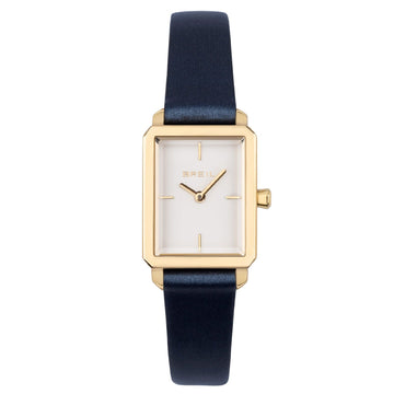 Orologio donna Breil Carré cinturino pelle blu cassa acciaio oro 20x24mm TW2026-1
