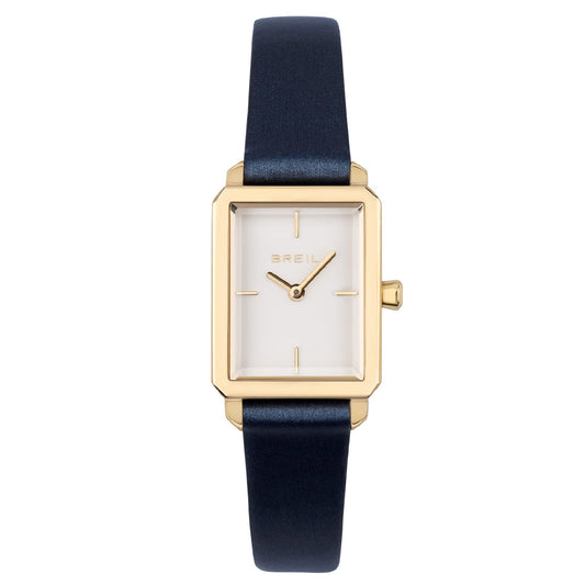 Orologio donna Breil Carré cinturino pelle blu cassa acciaio oro 20x24mm TW2026-1