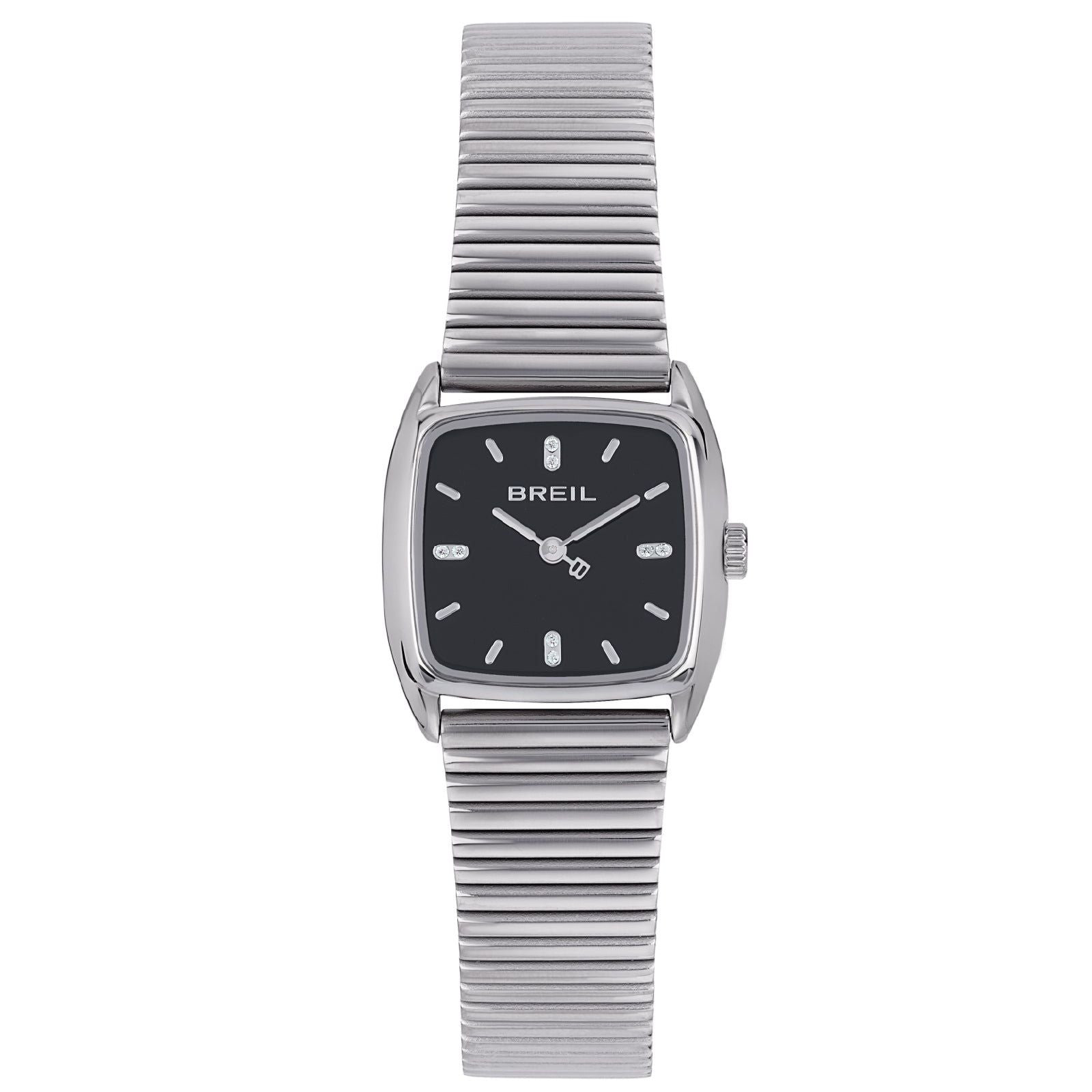 Orologio donna Breil Stylize in acciaio quadrante nero cristalli 24x21mm TW2050-1