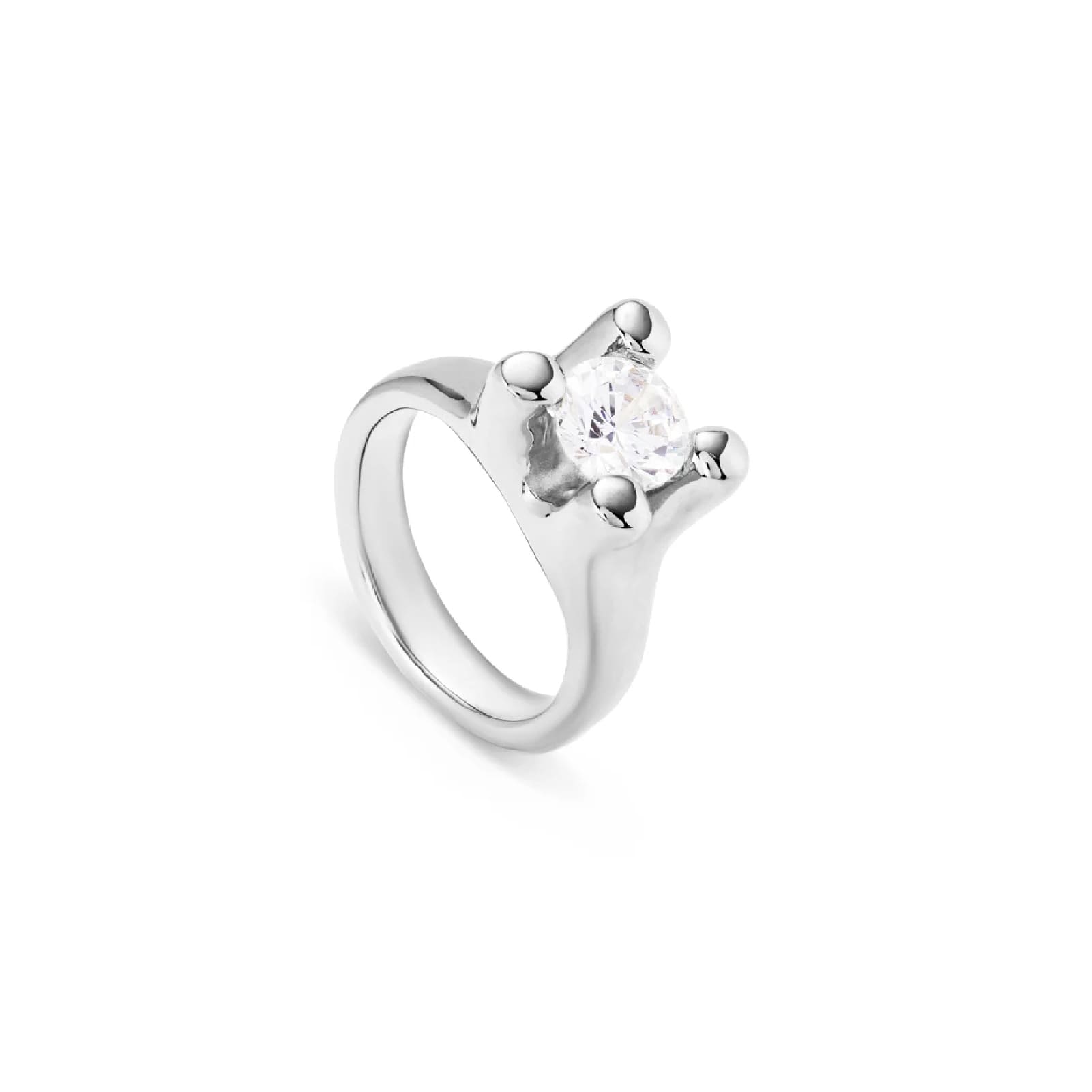 Anello Uno de 50 Spiritual lega metallica argento e zircone 18