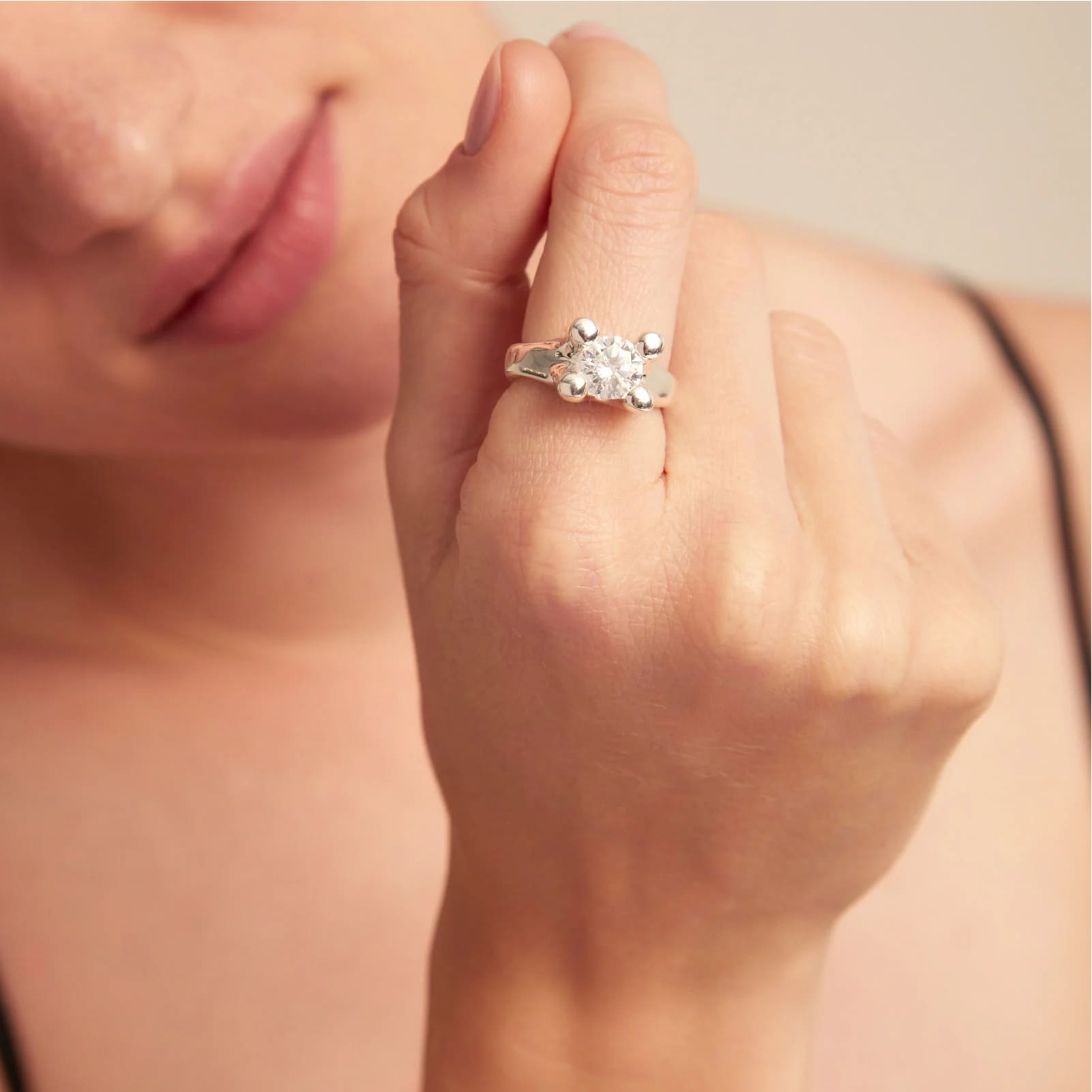 Anello Uno de 50 Spiritual lega metallica argento e zircone 18