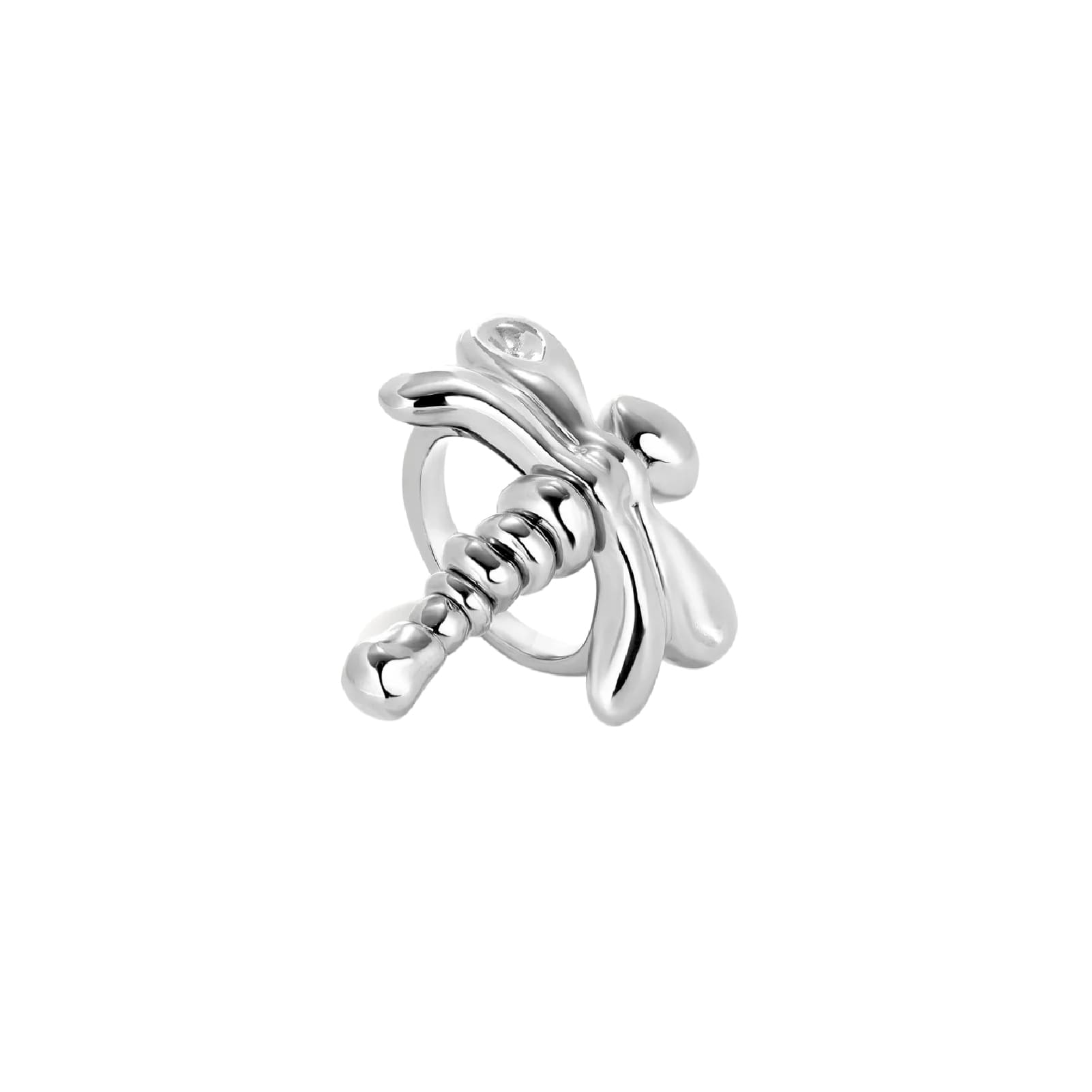 Anello libellula Uno de 50 Ser rebelde lega metallica argento 15