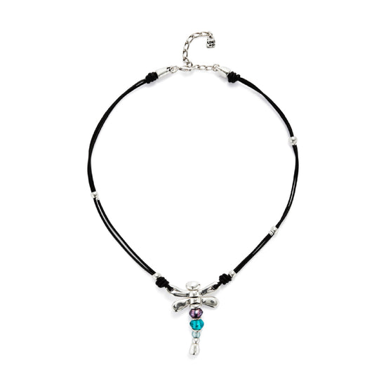 Collana Uno de 50 placcata argento e cristalli da donna U.COL1959MCLMTL