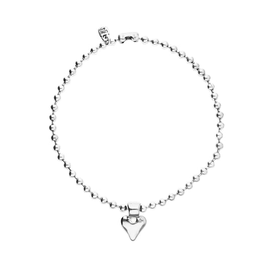 Collana Uno De 50 Pálpito in argento sfere placcate e cuore MISURA UNICA