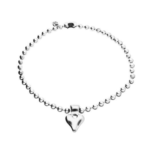 Collana Uno De 50 Pálpito in argento sfere placcate e cuore MISURA UNICA