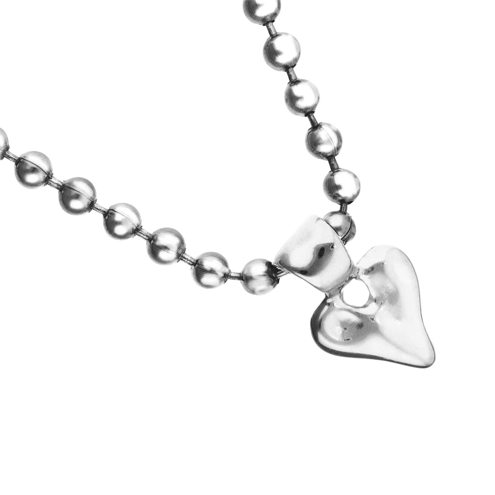 Collana Uno De 50 Pálpito in argento sfere placcate e cuore MISURA UNICA