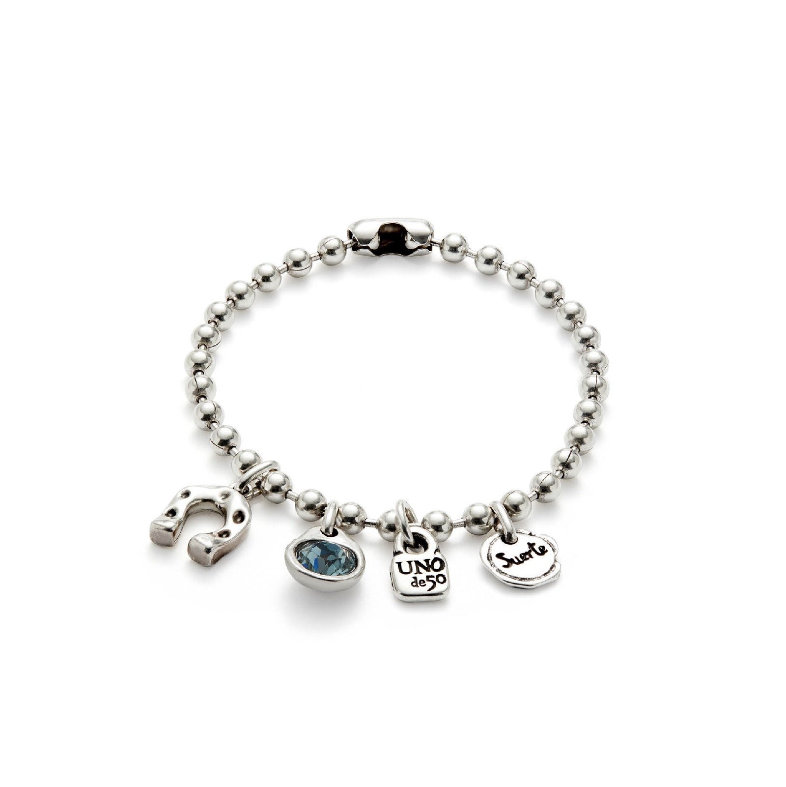 Bracciale con pendenti Uno de 50 placcato argento da donna U.PUL2556AZOMTM
