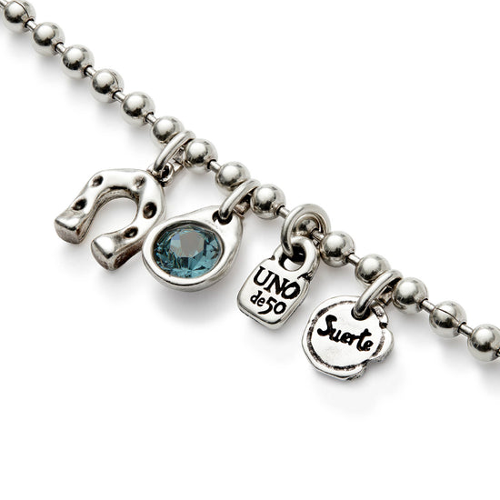 Bracciale con pendenti Uno de 50 placcato argento da donna U.PUL2556AZOMTM