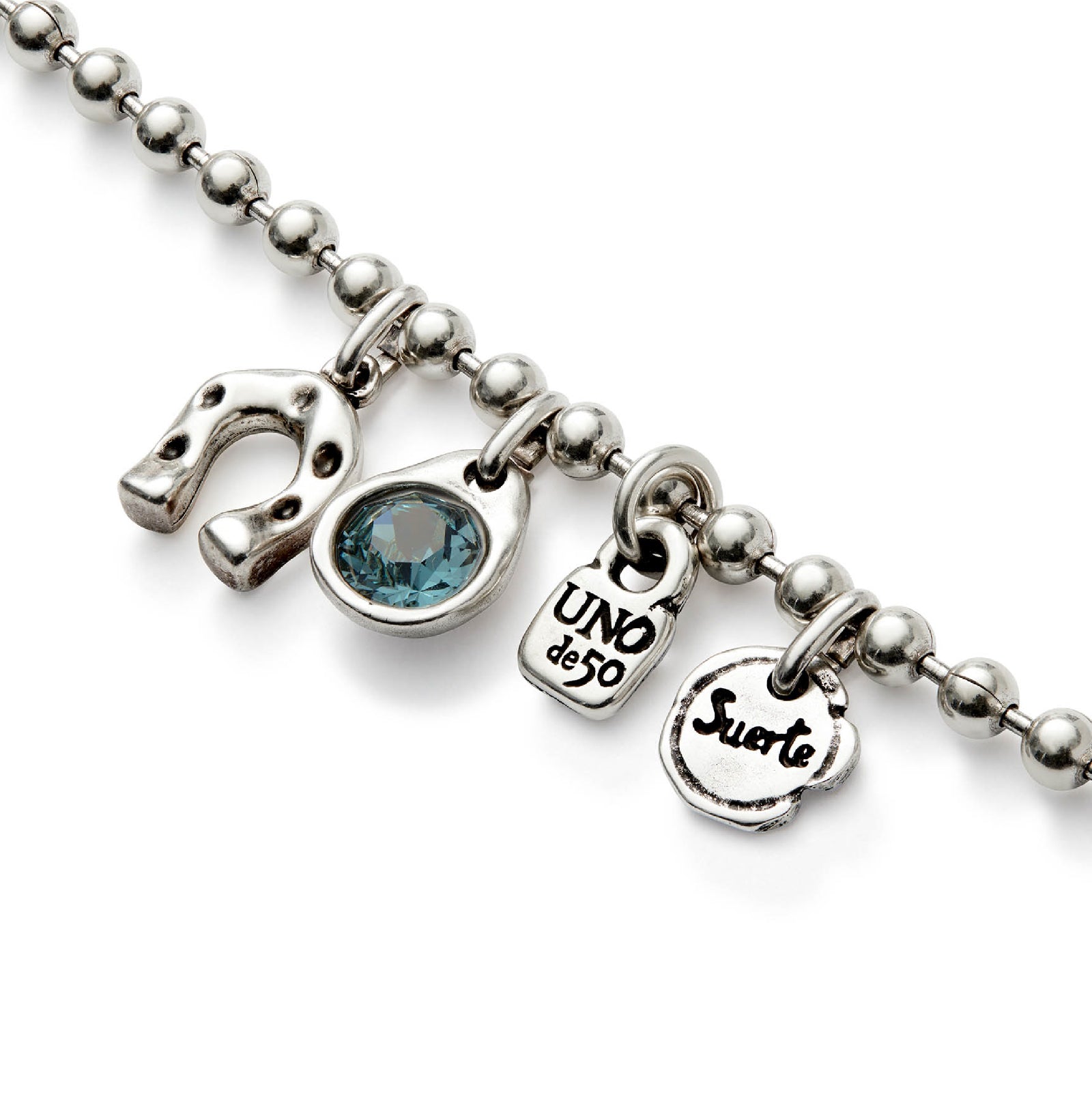 Bracciale con pendenti Uno de 50 placcato argento da donna U.PUL2556AZOMTM
