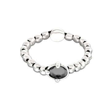 Bracciale Uno de 50 Ser Deslumbrante cristallo nero ovale 15,7 cm