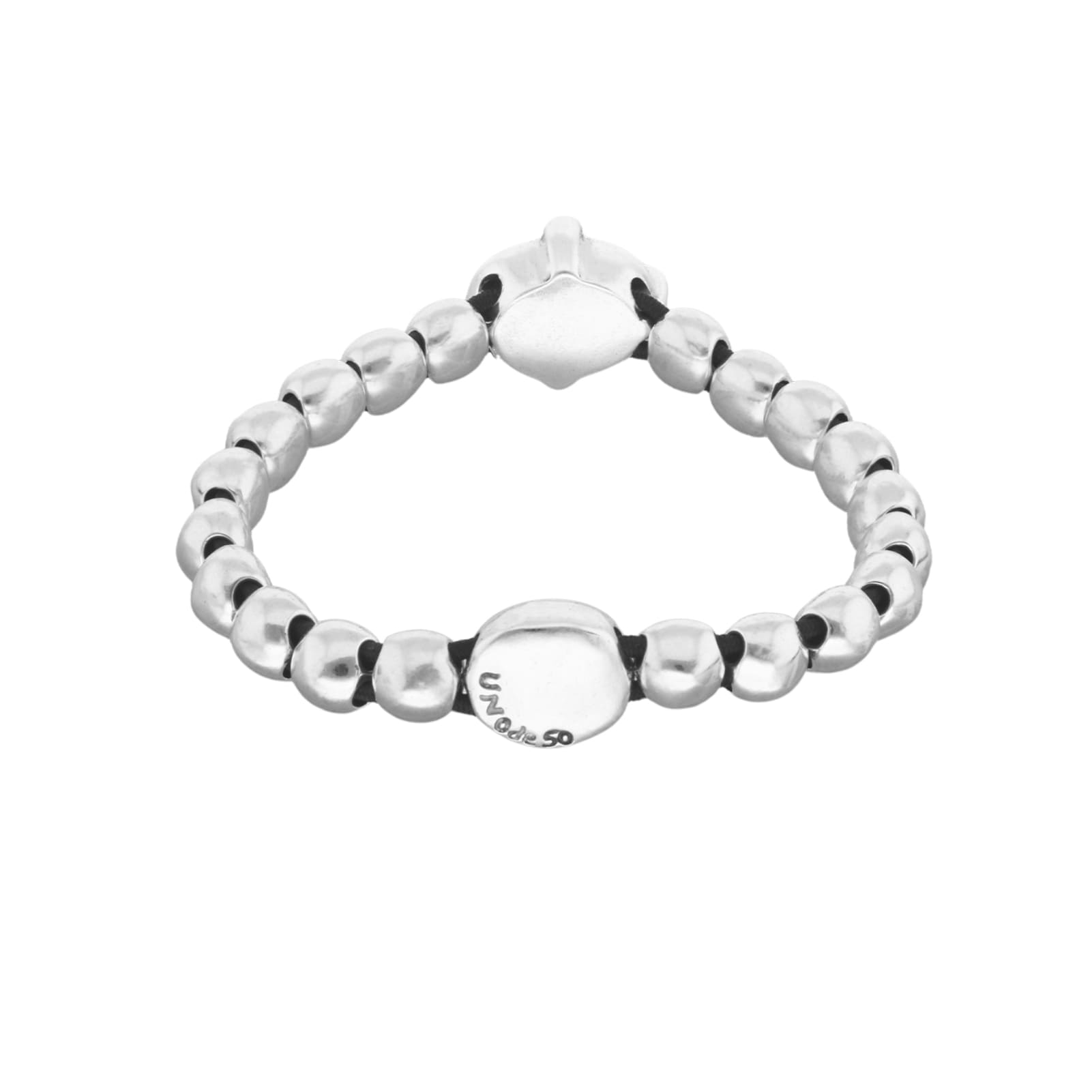 Bracciale Uno de 50 Ser Deslumbrante cristallo nero ovale 15,7 cm