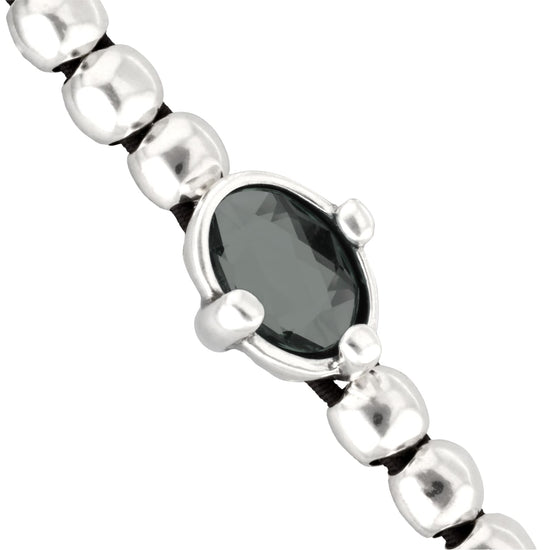 Bracciale Uno de 50 Ser Deslumbrante cristallo nero ovale 15,7 cm