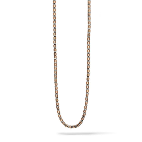 Collana girocollo Comete Mineral da uomo in acciaio rosé con ematite UGL732-1