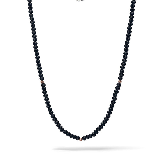 Collana Comete Black Star da uomo in argento e spinelli neri UGL739-1