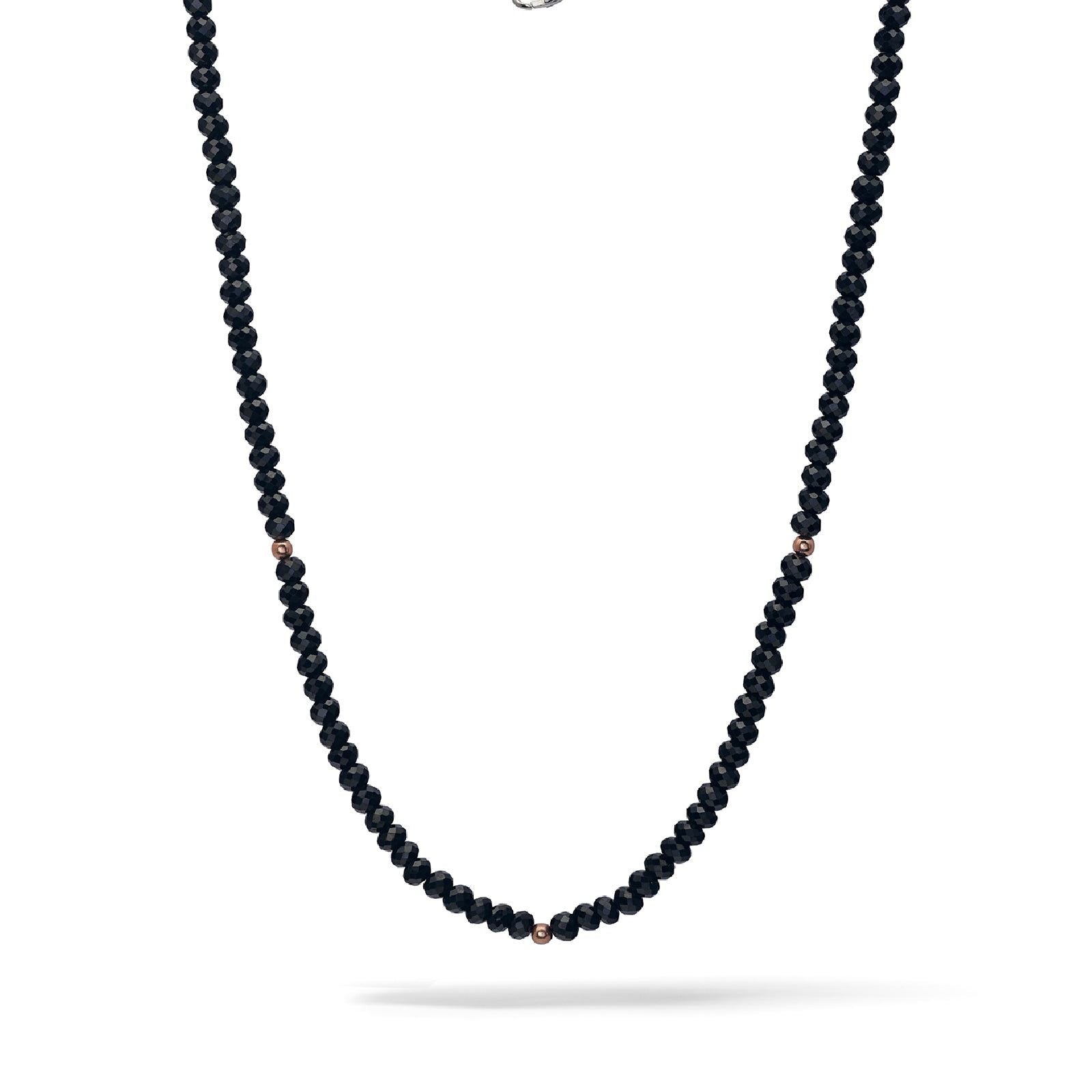 Collana Comete Black Star da uomo in argento e spinelli neri UGL739-1