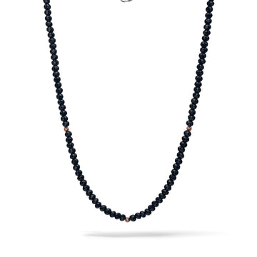 Collana Comete Black Star da uomo in argento e spinelli neri UGL739-1