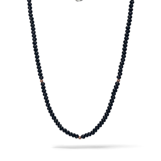 Collana Comete Black Star da uomo in argento e spinelli neri UGL739-1