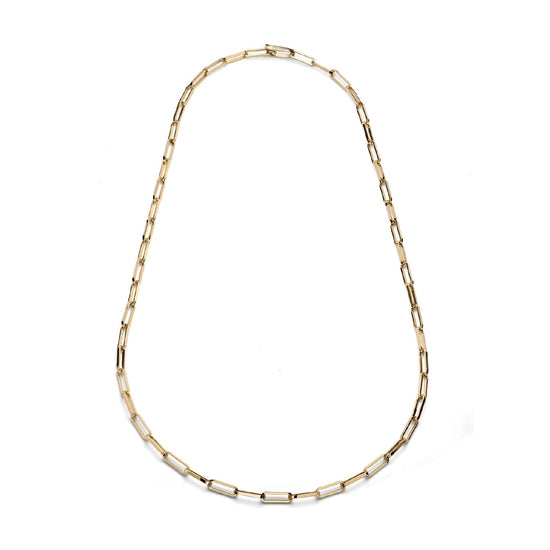 Collana lunga paper clip Unoaerre in bronzo dorato MISURA UNICA