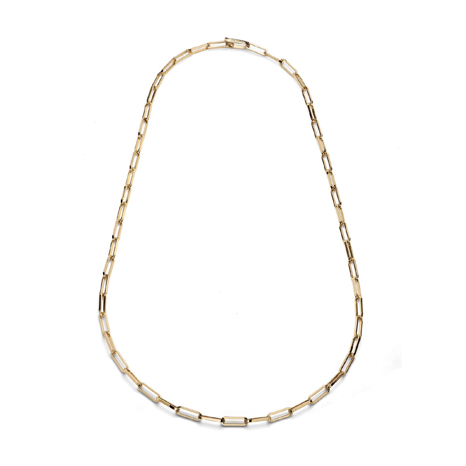 Collana lunga paper clip Unoaerre in bronzo dorato MISURA UNICA