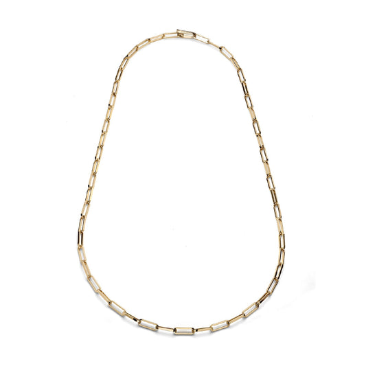 Collana lunga paper clip Unoaerre in bronzo dorato MISURA UNICA