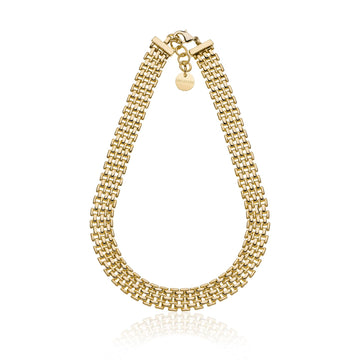 Collana Unoaerre catena Panther in bronzo dorato da donna MISURA UNICA