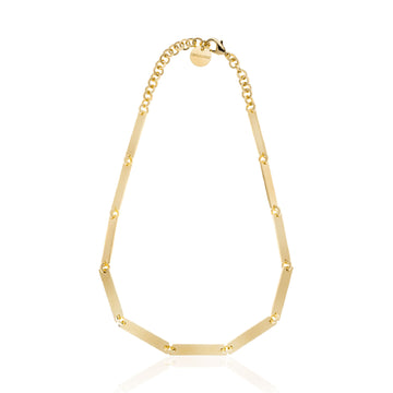 Collana Unoaerre in bronzo dorato con maglie piatte MISURA UNICA