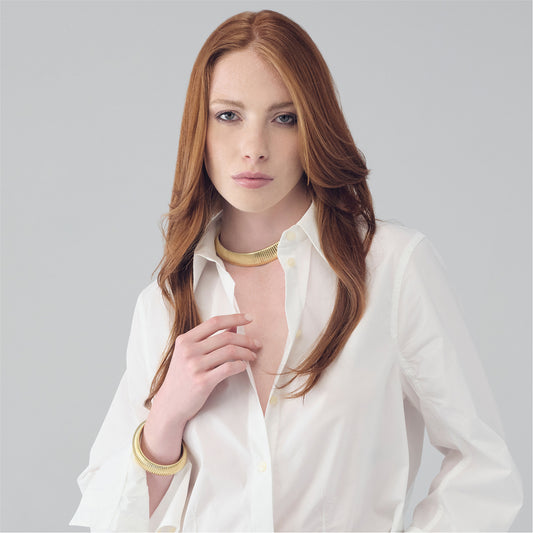 Collana semirigido donna Unoaerre in bronzo dorato a catena