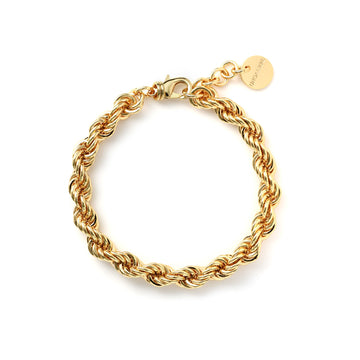 Bracciale catena avvolta da donna Unoaerre in bronzo dorato 19 cm