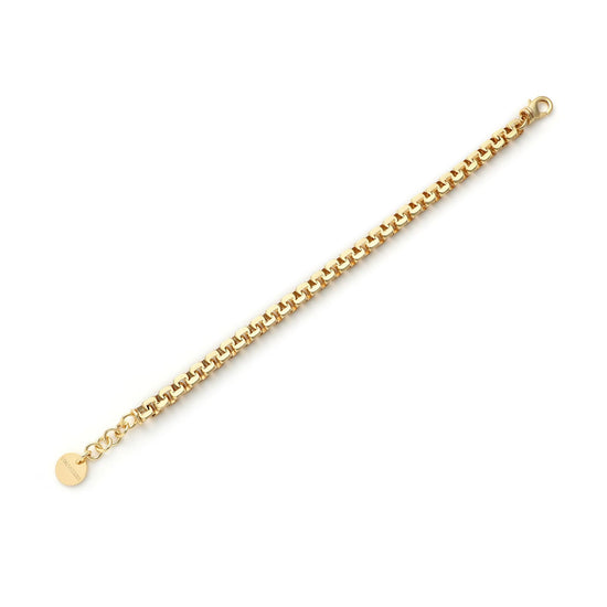 Bracciale catena forzatina della Unoaerre in bronzo dorato 19 cm
